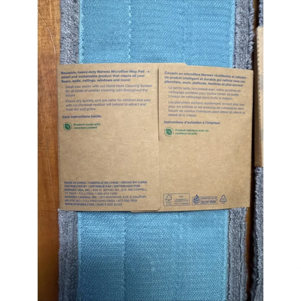 Norwex Mop Refills Floor Pad Cleaning Microfiber Dry Wet Sweeper Cleaner